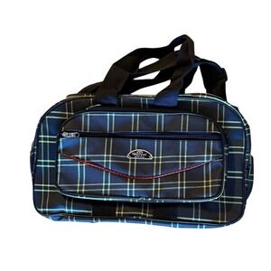 Royal Bags Tartan Check Travel Holdall Bag luxe Front Zip Pocket duffle carry on